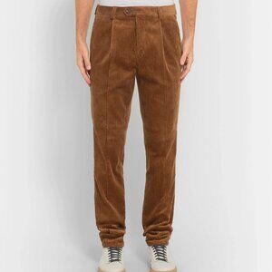 Brunello Cucinelli leisure corduroy fit trousers men single pleat pants 32